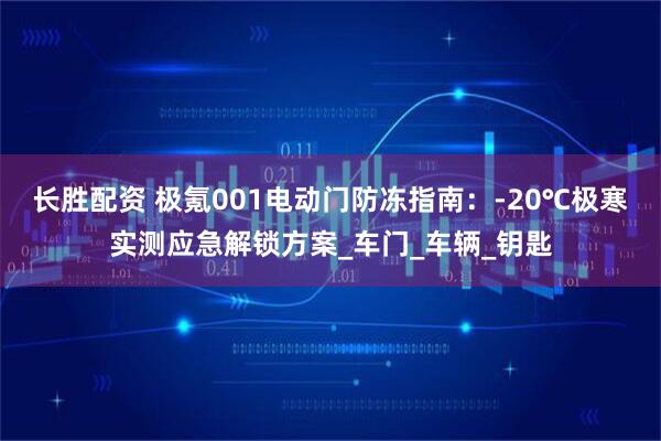 长胜配资 极氪001电动门防冻指南：-20℃极寒实测应急解锁方案_车门_车辆_钥匙